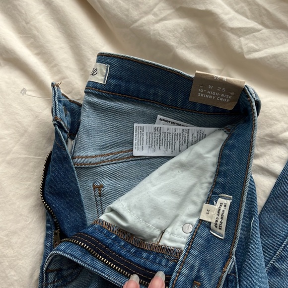 Nwot Madewell 10” high rise skinny crop size 25 - Picture 2 of 4